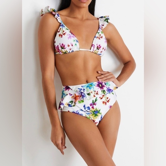 PatBO bloom ruffle bikini set NWT - Picture 1 of 5